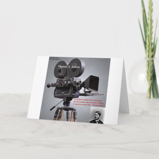 Thomas Edison "One More Time"-citaat Kaart (Voorkant)