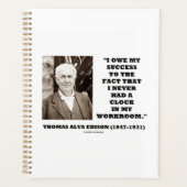 Thomas Edison Owe Success had nooit een klokwerkka Planner (Voorkant)