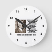 Thomas Edison Resvention Pure Simple Quote Ronde Klok (Voorkant)