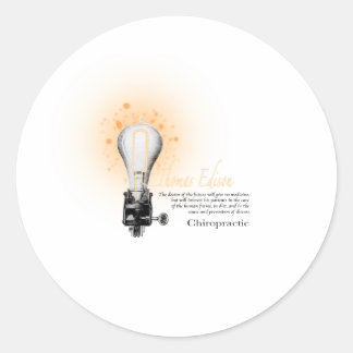 Thomas Edison T-shirt Ronde Sticker