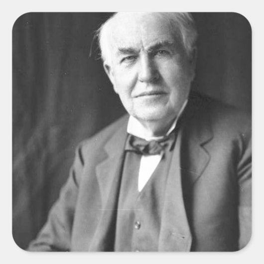 Thomas Edison Vierkante Sticker (Voorkant)