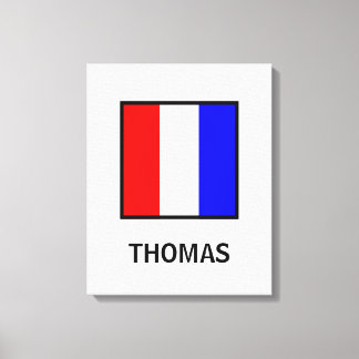Thomas Familienaam Nautische Vlag Canvas Afdruk