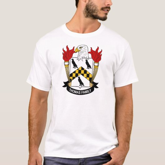 Thomas Family Coat of Arms T-shirt (Voorkant)