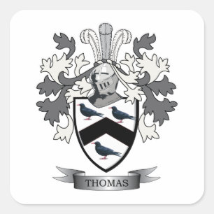 Thomas Family Crest Vierkante Sticker