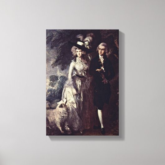 Thomas Gainsborough - De ochtendwandeling Canvas Afdruk (Voorkant)