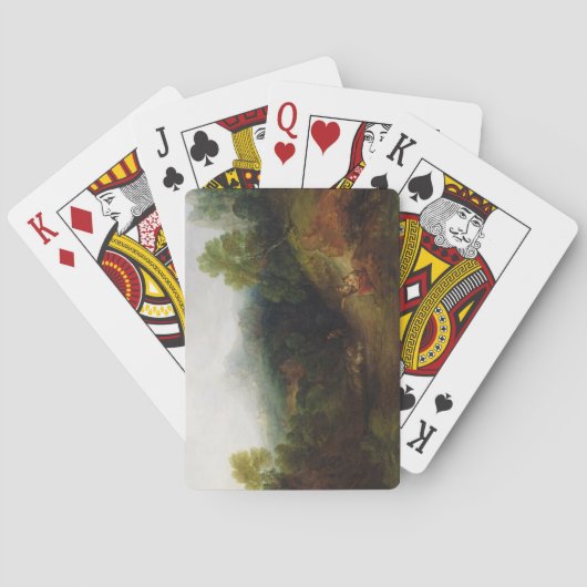 Thomas Gainsborough | Een bergdal met Rusti Speelkaarten (Achterkant)