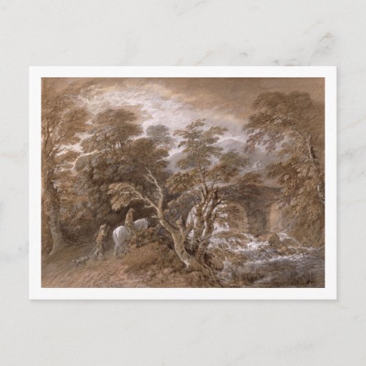 Thomas Gainsborough | Een houtpool met Rocks a Briefkaart (Voorkant)