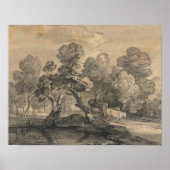 Thomas Gainsborough - Gebost landschap Poster (Voorkant)