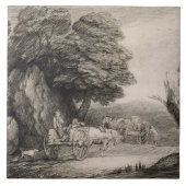 Thomas Gainsborough | Landschap met wortels Tegeltje (Voorkant)