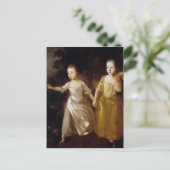 Thomas Gainsborough- Meisjes die een vlinder achte Briefkaart (Staand voorkant)