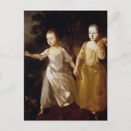 Thomas Gainsborough- Meisjes die een vlinder achte Briefkaart (Voorkant)