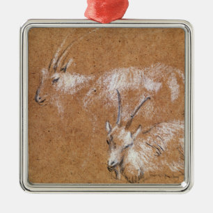 Thomas Gainsborough Studie van geiten (tekening) Metalen Ornament