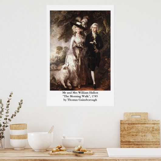Thomas Gainsborough's Mr en Mrs William Hallett Poster (Keuken)