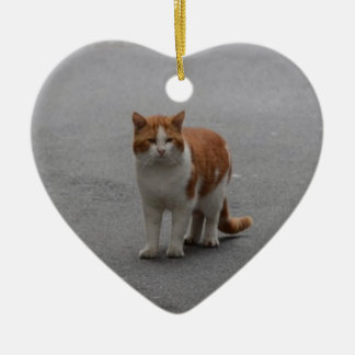 Thomas Ginger en White Cat Keramisch Ornament