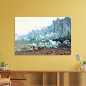 Thomas Hill's Muir Glacier, Alaska Canvas Afdruk (Insitu (Woonkamer))