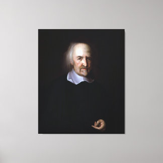 Thomas Hobbes door John Michael Wright Canvas Afdruk
