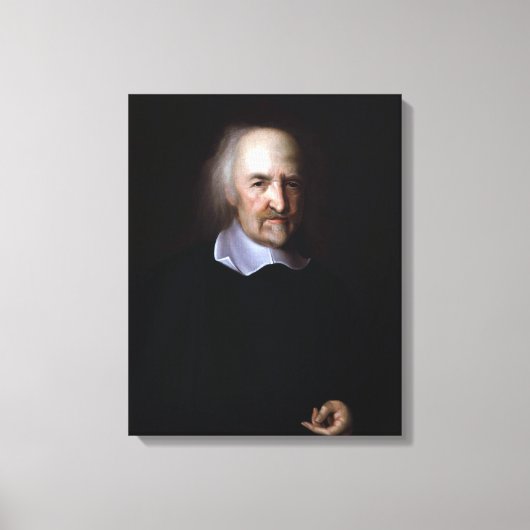 Thomas Hobbes door John Michael Wright Canvas Afdruk (Voorkant)