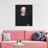 Thomas Hobbes door John Michael Wright Canvas Afdruk (Insitu (Woonkamer))