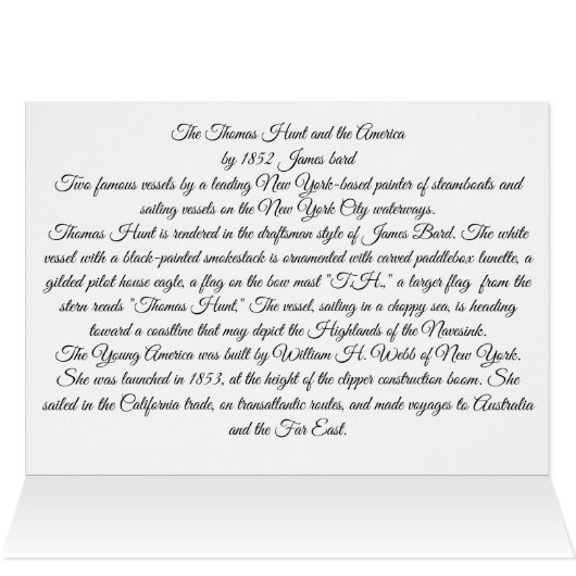 Thomas Hunt et l'Amérique 1852 (Intérieur Horizontal (Haut))