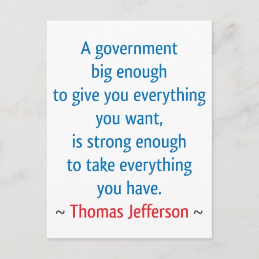 Thomas Jefferson #1 Briefkaart (Voorkant)