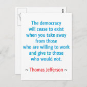 Thomas Jefferson #2 Briefkaart (Voorkant / Achterkant)