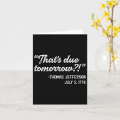 Thomas Jefferson 3 juli citaat Onafhankelijkheidsd Kaart (Gele Bloem)