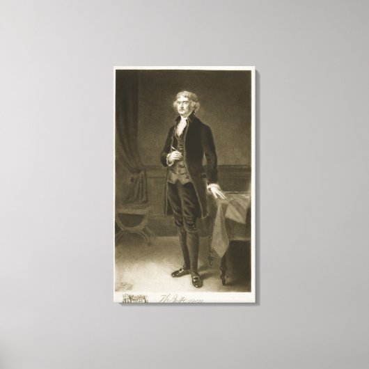 Thomas Jefferson, 3de President van de Verenigde S Canvas Afdruk (Voorkant)