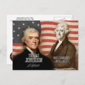Thomas Jefferson - 3de President van de VS Briefkaart (Voorkant / Achterkant)