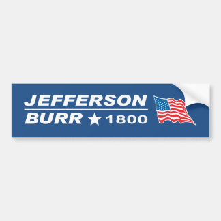Thomas Jefferson - Aaron Burr 1800 verkiezing Bumpersticker