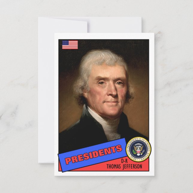 Thomas Jefferson Baseball Card (Voorkant)