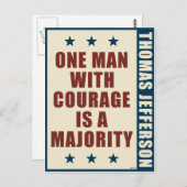 Thomas Jefferson Briefkaart (Voorkant / Achterkant)