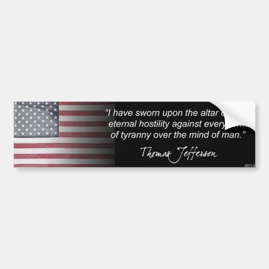 Thomas Jefferson Bumpersticker (Voorkant)