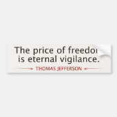 Thomas Jefferson Bumpersticker (Voorkant)