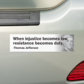 Thomas Jefferson Bumpersticker (Op auto)