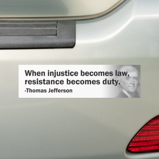 Thomas Jefferson Bumpersticker (Op auto)