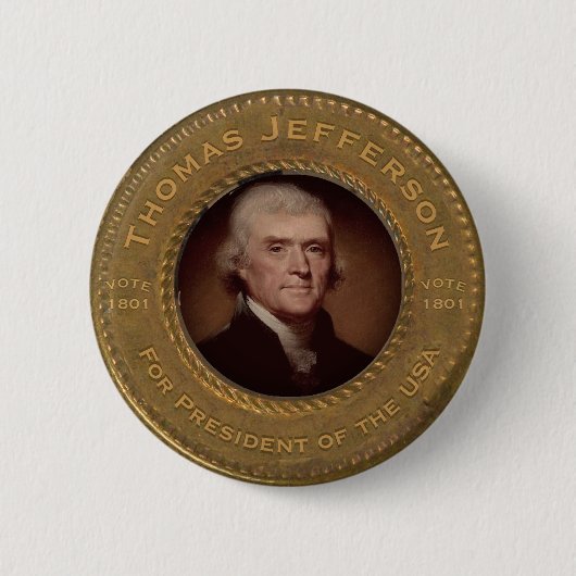 Thomas Jefferson Campaign Button (Voorkant)