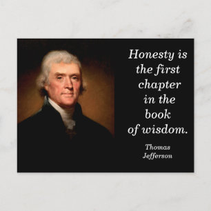 Thomas Jefferson citaat- ansichtkaart Briefkaart