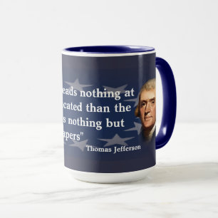 Thomas Jefferson citaat over kranten Mok