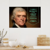 Thomas Jefferson citeert eerlijkheid en is de eers Poster (Keuken)