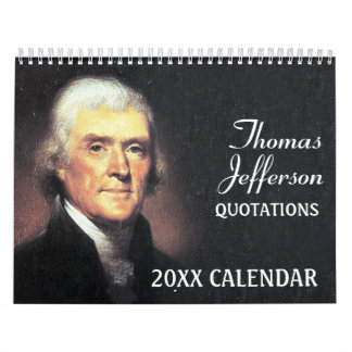 Thomas Jefferson citeert met Presidentiële Foto Kalender