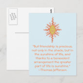 Thomas Jefferson Friendship Quote Briefkaart (Voorkant / Achterkant)