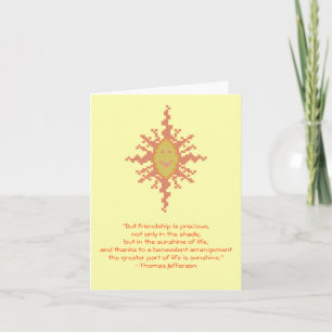 Thomas Jefferson Friendship Quote Notecard Kaart