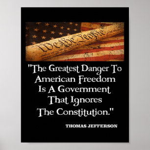 Thomas Jefferson het grootste gevaar voor de vrijh Poster