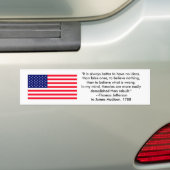 Thomas Jefferson - Het is altijd beter Bumpersticker (Op auto)