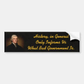 Thomas Jefferson History Bumpersticker (Voorkant)