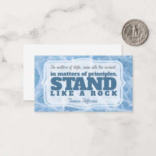 Thomas Jefferson Inspirerend citaat "Principe" Notitiekaartje