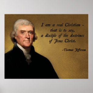 Thomas Jefferson Jesus Christus Poster