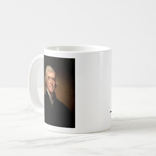 Thomas Jefferson Liberty Citation de café Mug (Devant gauche)