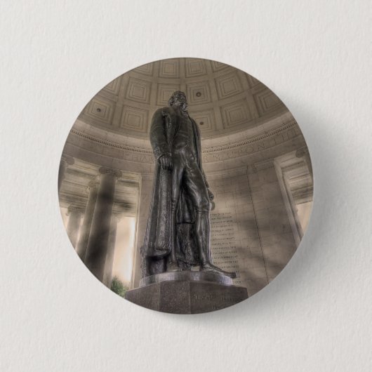 Thomas Jefferson Memorial Bronze Ronde Button 5,7 Cm (Voorkant)