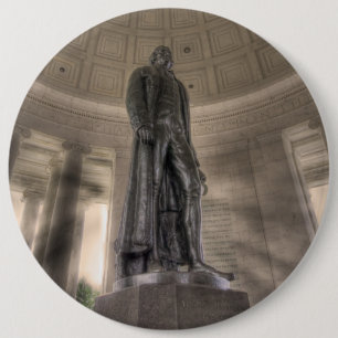 Thomas Jefferson Memorial Bronze Statue Ronde Button 6,0 Cm